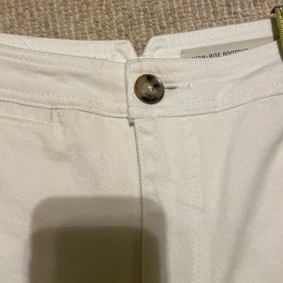 Anthropologie Chic White High-Rise Bootcut Pants size 29 - Picture 3 of 8